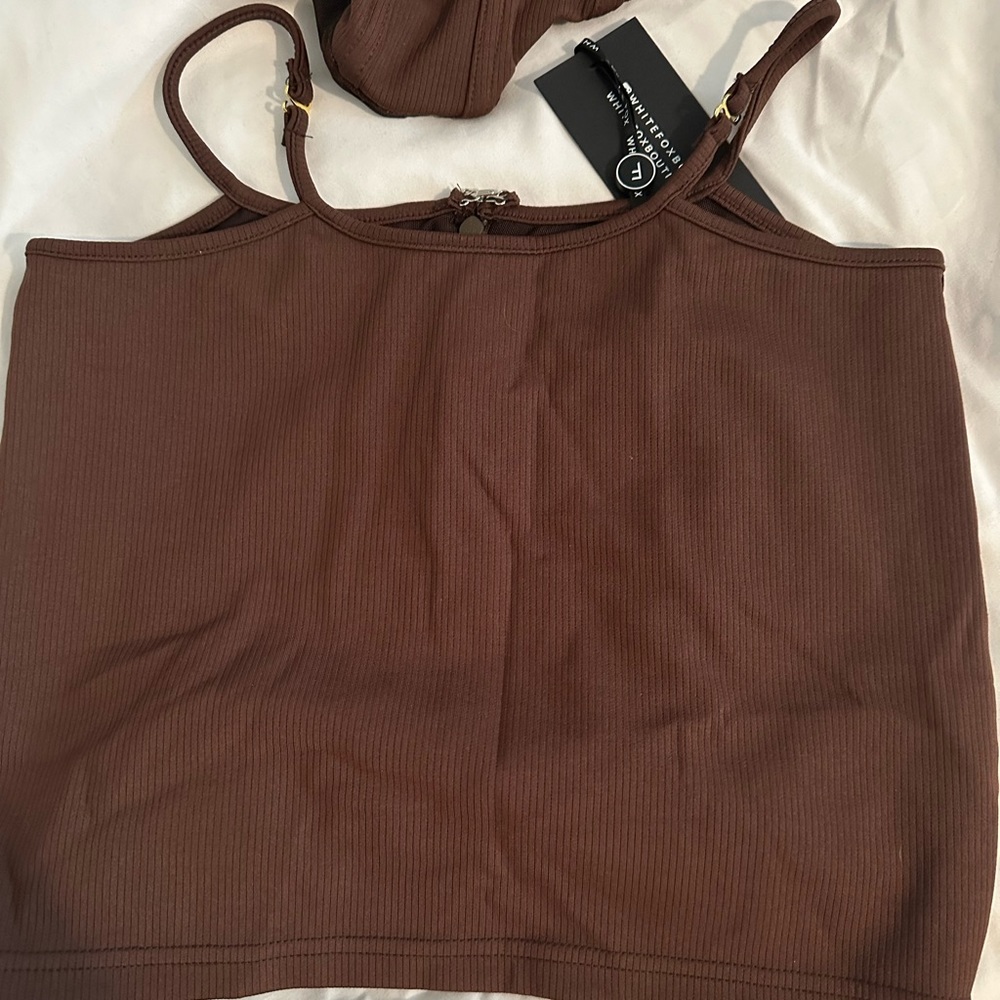 WHITE FOX BROWN CORSET SKIRT SET - Picture 5 of 5
